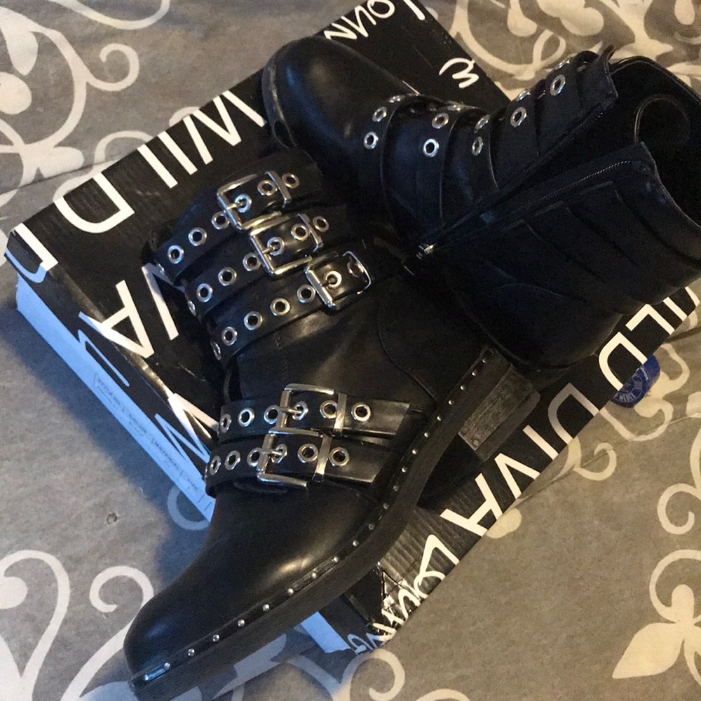 Black Biker Boots